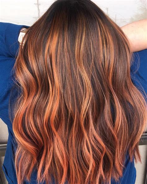 caramel highlights in auburn hair